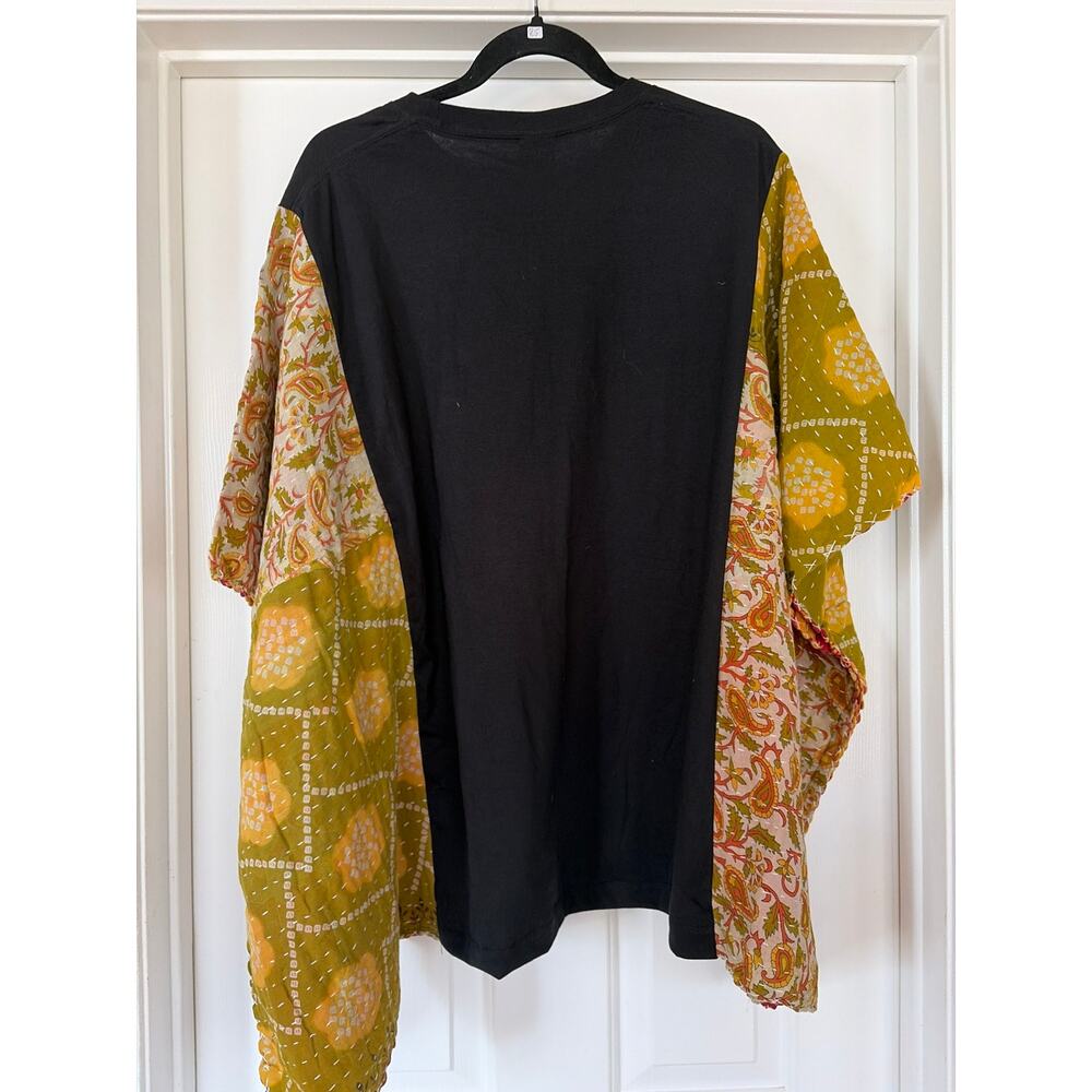 Country Music and Beer Upcycled Kantha Tunic Top Shirt OS Boho - Picture 3 of 3